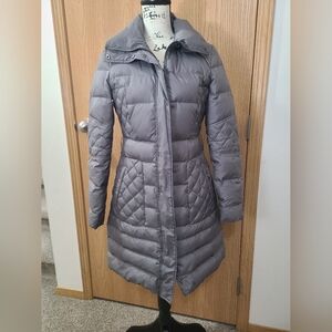 Kenneth Cole Reaction Gray Quilted Feather Down Puffer Winter Coat